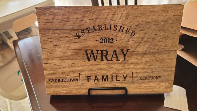 Engraved family established sign