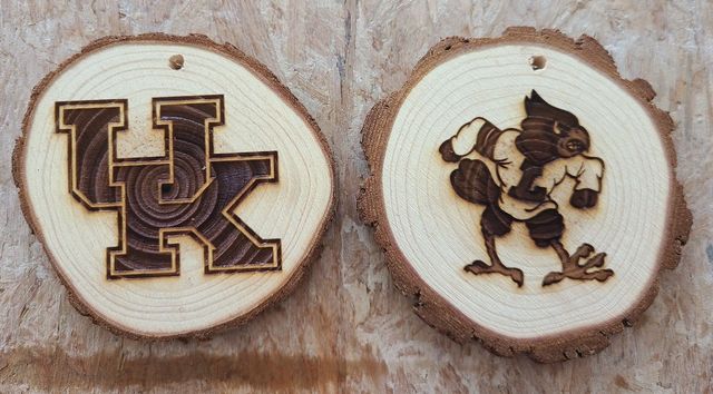 Wildcats wood slices