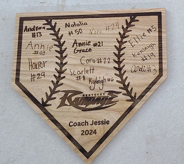 Team home plate with player names