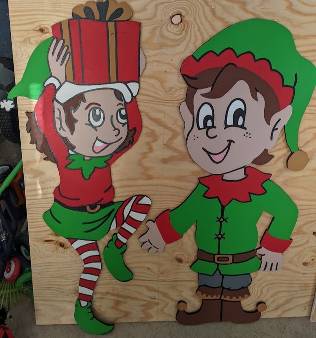 Two Christmas elves