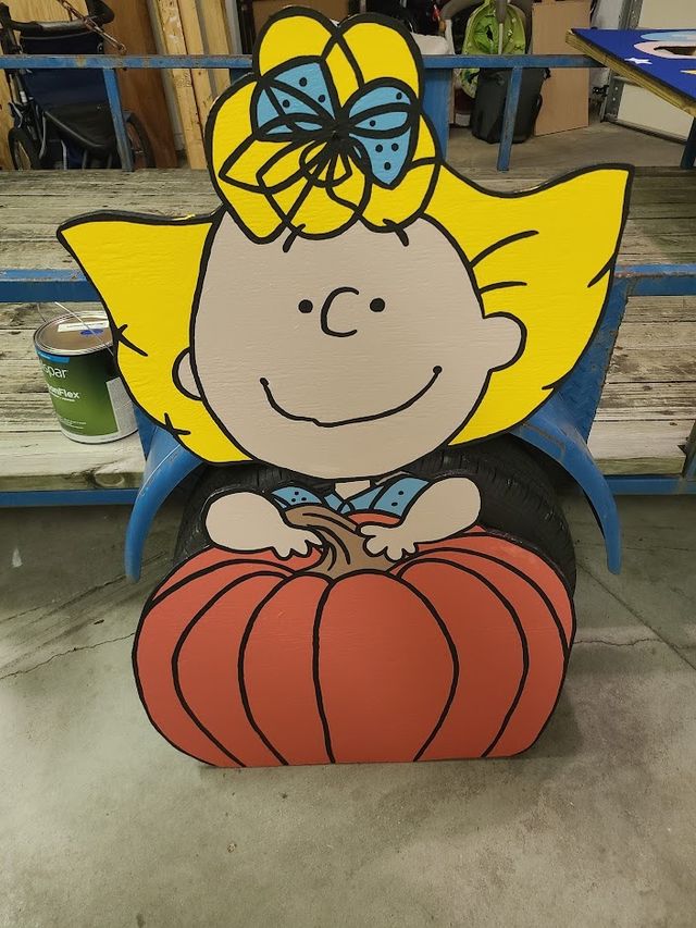 Sally on a pumpkin for fall