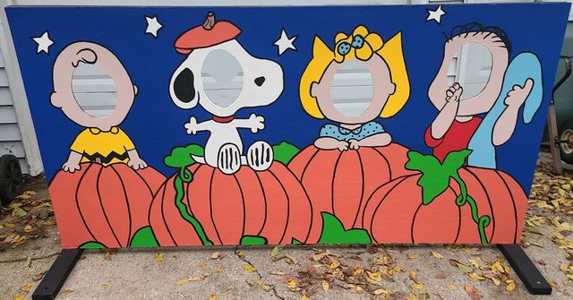 Peanuts pumpkin patch photo board